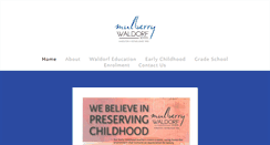 Desktop Screenshot of mulberrywaldorfschool.ca